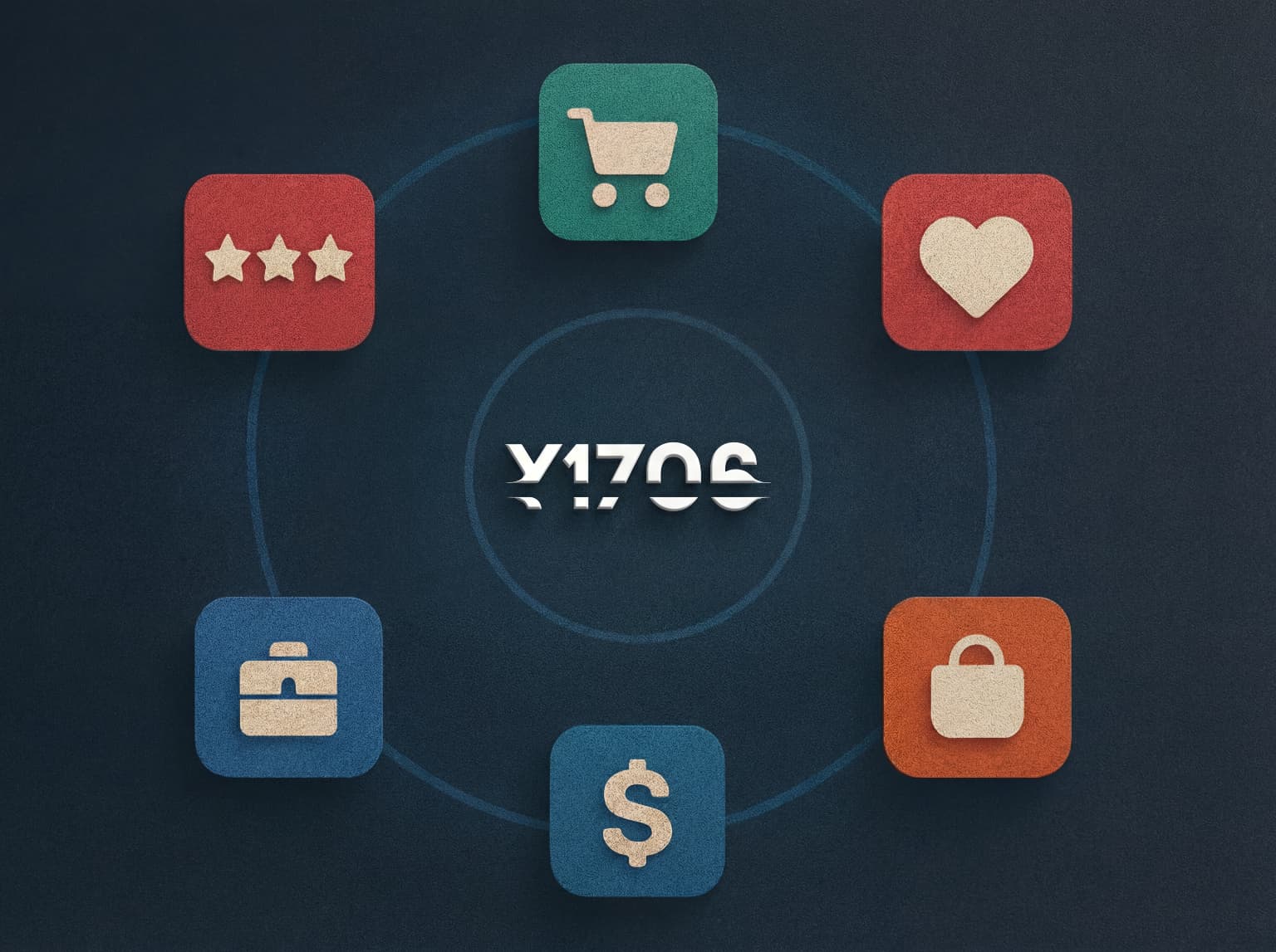 Image showing a series of apps around Y1706's logo.